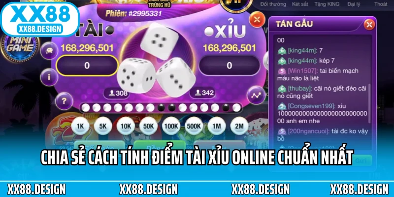Chia sẻ cách tính điểm tài xỉu online chuẩn nhất